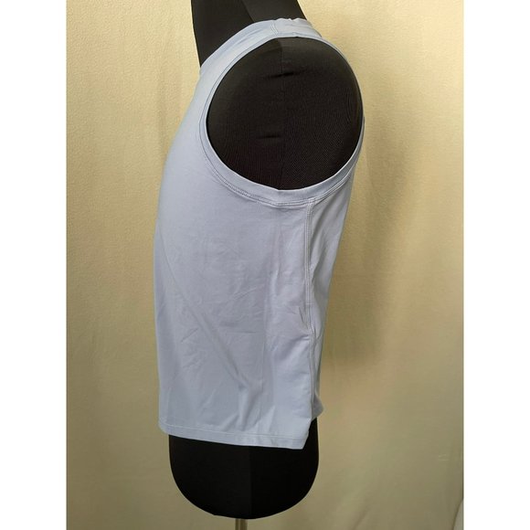 Unisex Sleeveless Gray Breathable Cooling Workout / Running Crop Tank Top - Picture 8 of 12